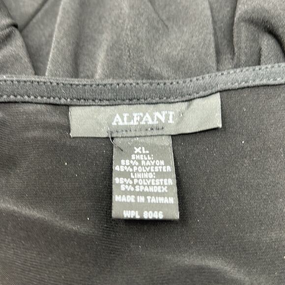 Alfani Women's Black Sleeveless Scoop Neck Layering Tank Top Shell Size XL - Picture 10 of 11